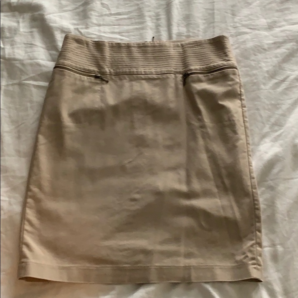 Willi Smith Khaki Pencil Skirt